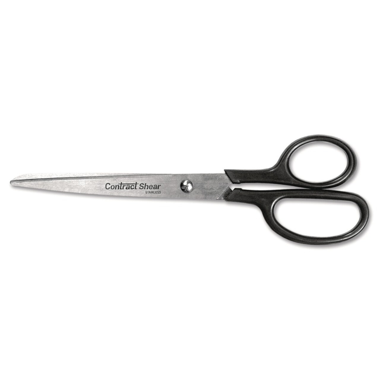 Westcott 8 in. Long 3 in. Cut Length Straight Contract Scissors - Straight Black Handle